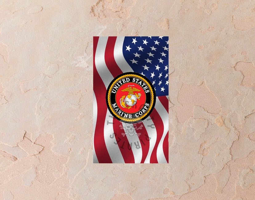 Waving Flag Military Logo Pen Blank