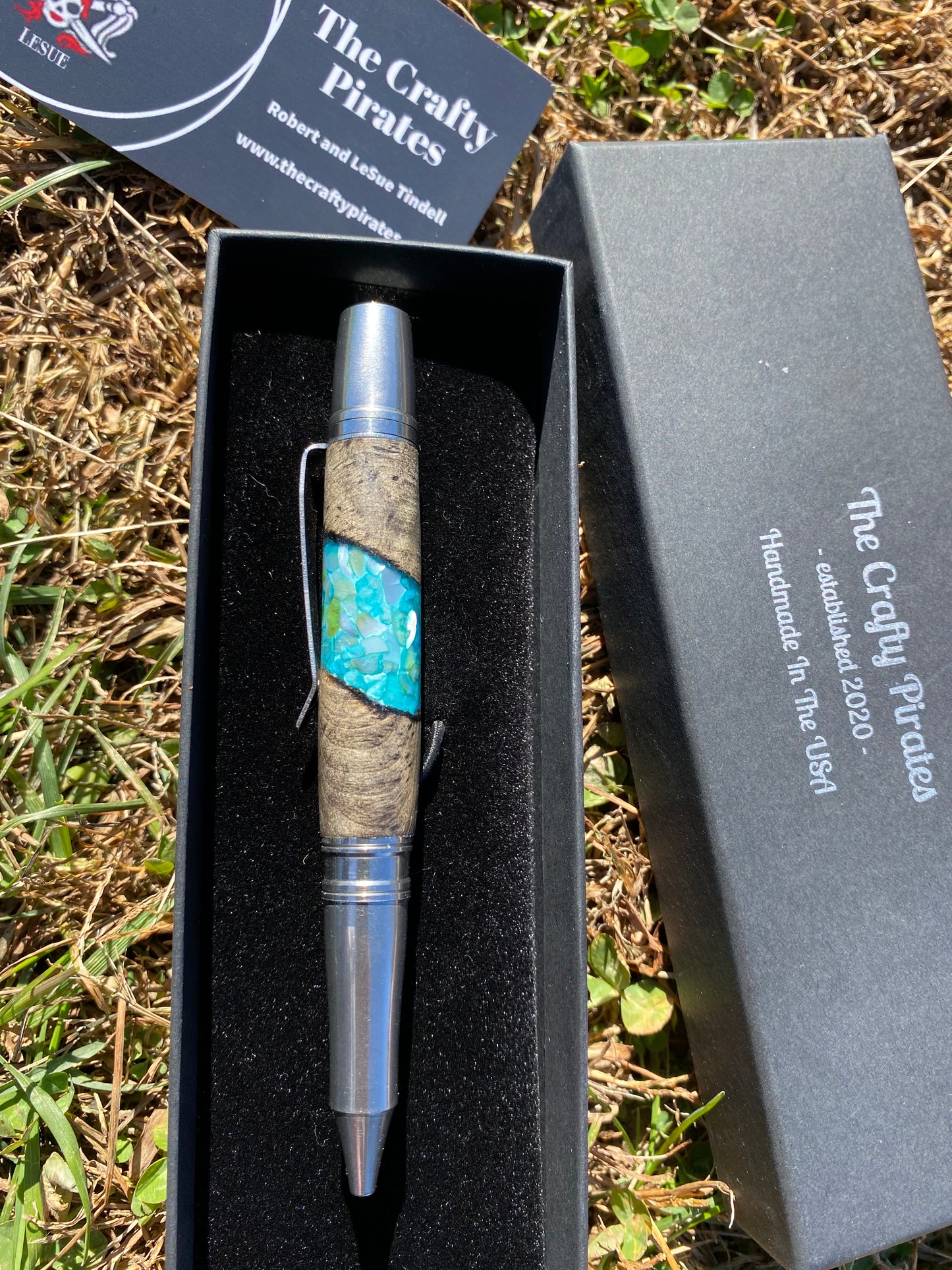 Buckeye Burl/Abalone Shell Ballpoint Pen