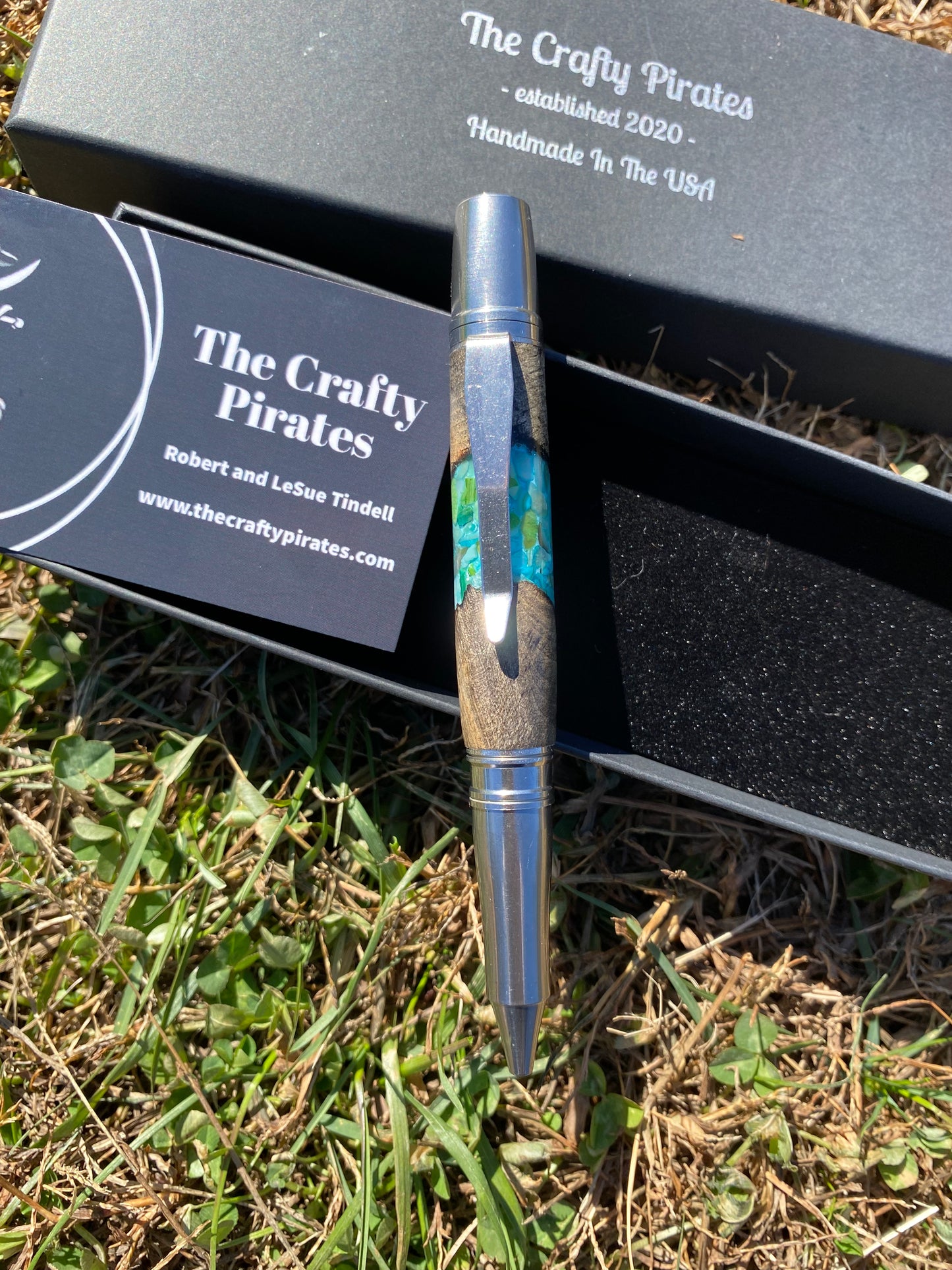 Buckeye Burl/Abalone Shell Ballpoint Pen