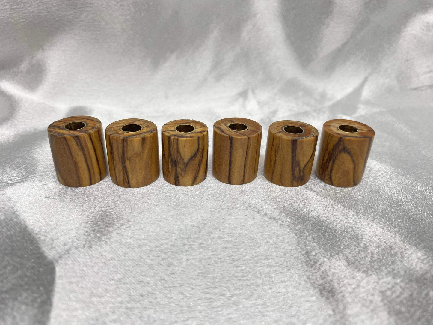 Authentic Bethlehem Olivewood EDC Beads - Handcrafted 3/4" x 3/4" Paracord Beads with Brass Tube and Poly Finish - Unique Natural Wood Grain Patterns - Durable and Long-Lasting - Certificate of Authenticity Included