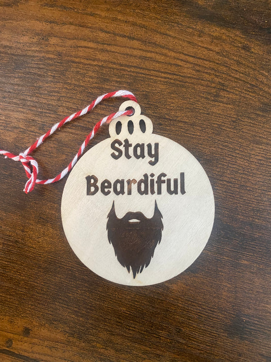 Stay Beardiful Christmas Ornament